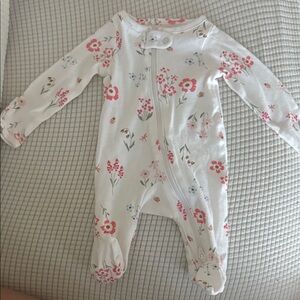 Carters : Floral Print Baby Footie